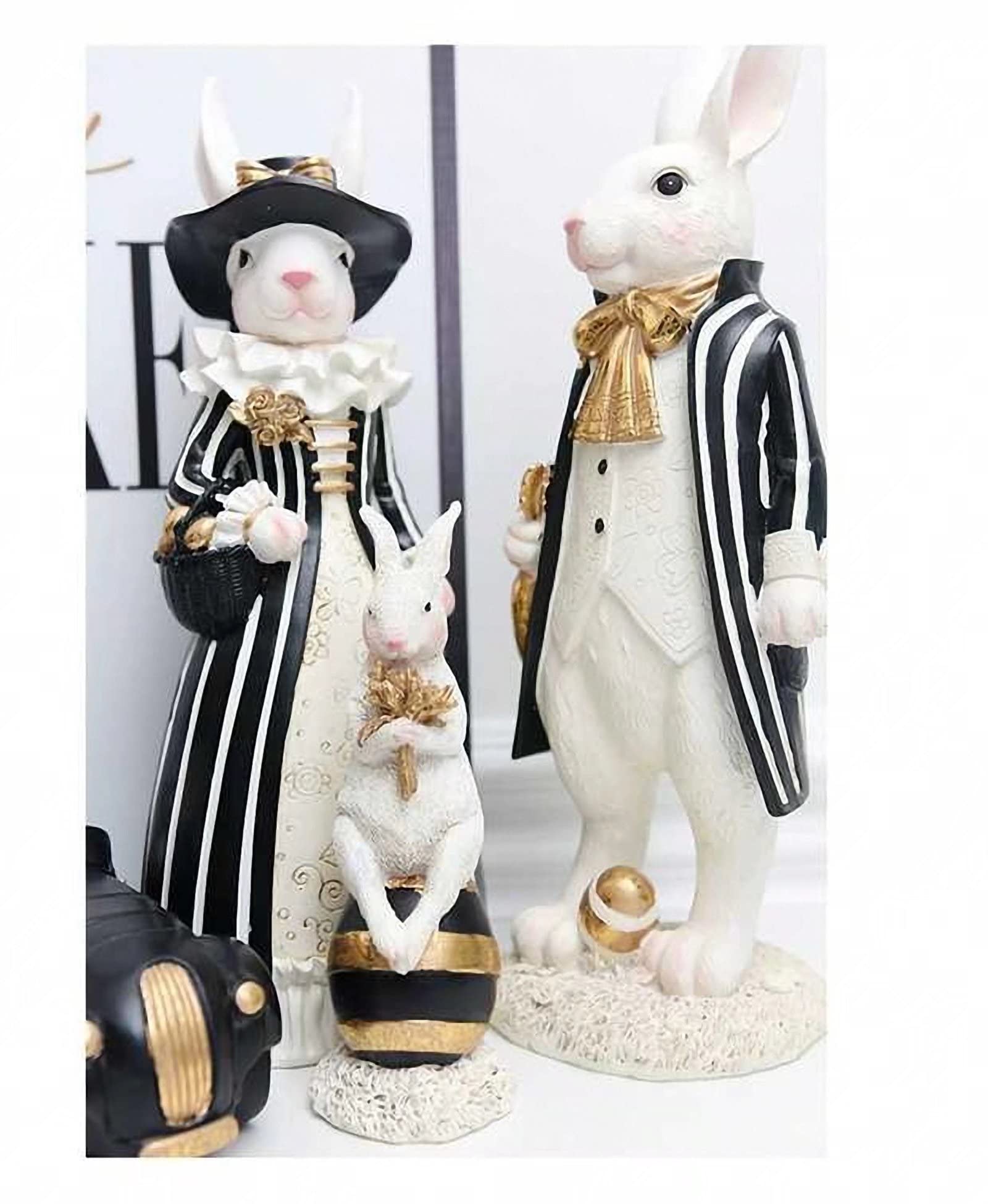 Amazon.com: Plancholo Easter Bunny Figurines Mrs. Rabbit Statues